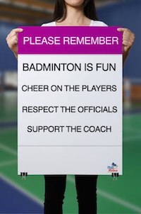 Badminton Please Remember posters