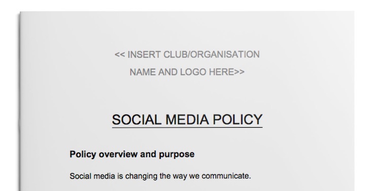 Thumbnail image of Social Media Policy template